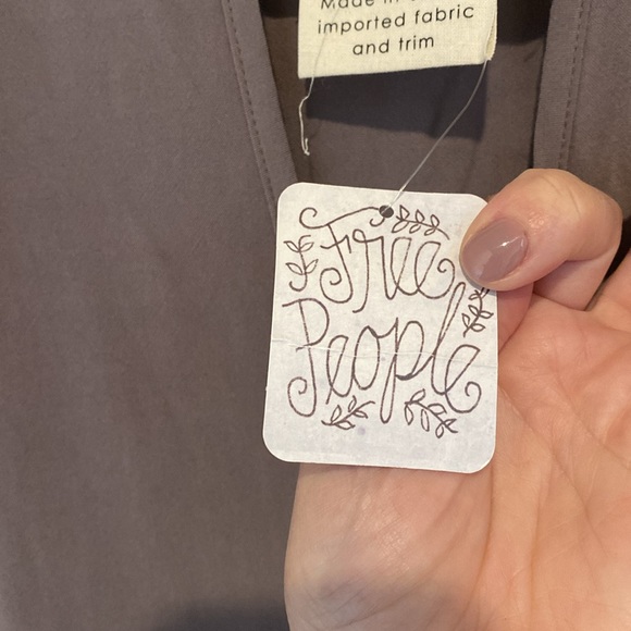 Free People Women's Ottoman Slouchy Stretch Tunic, Taupe, Brown. NWT - Picture 9 of 10